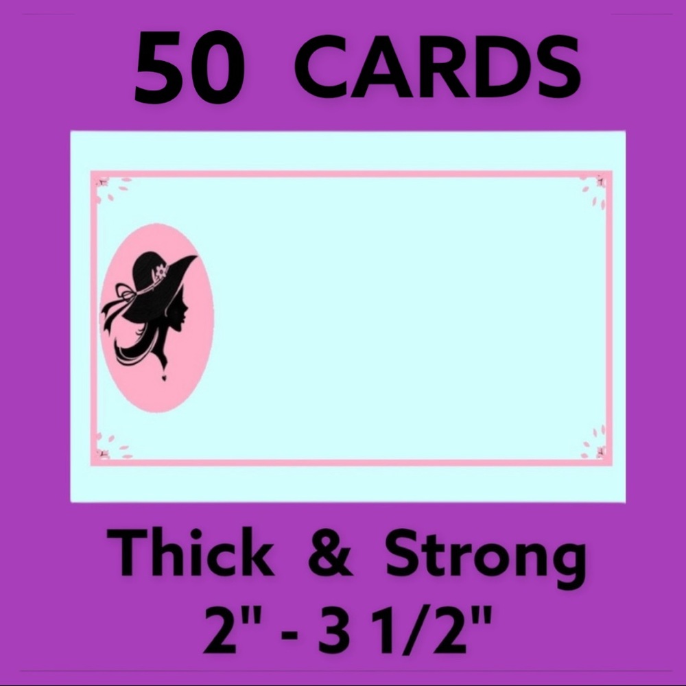 50 Cards Vintage Lady. PRICE IS FIRM 2" - 3 1/2"